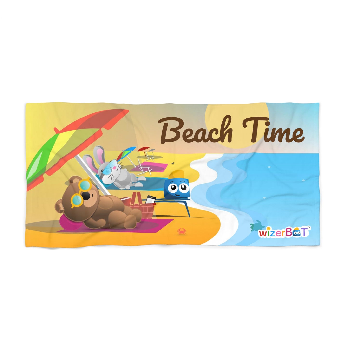 WizerBot™ Beach Towel Beach Time (Home Supplies)