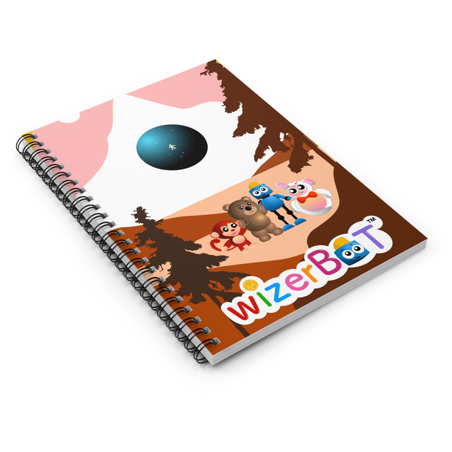 WizerBot™ Spiral Notebook - Ruled Line (School Supplies)