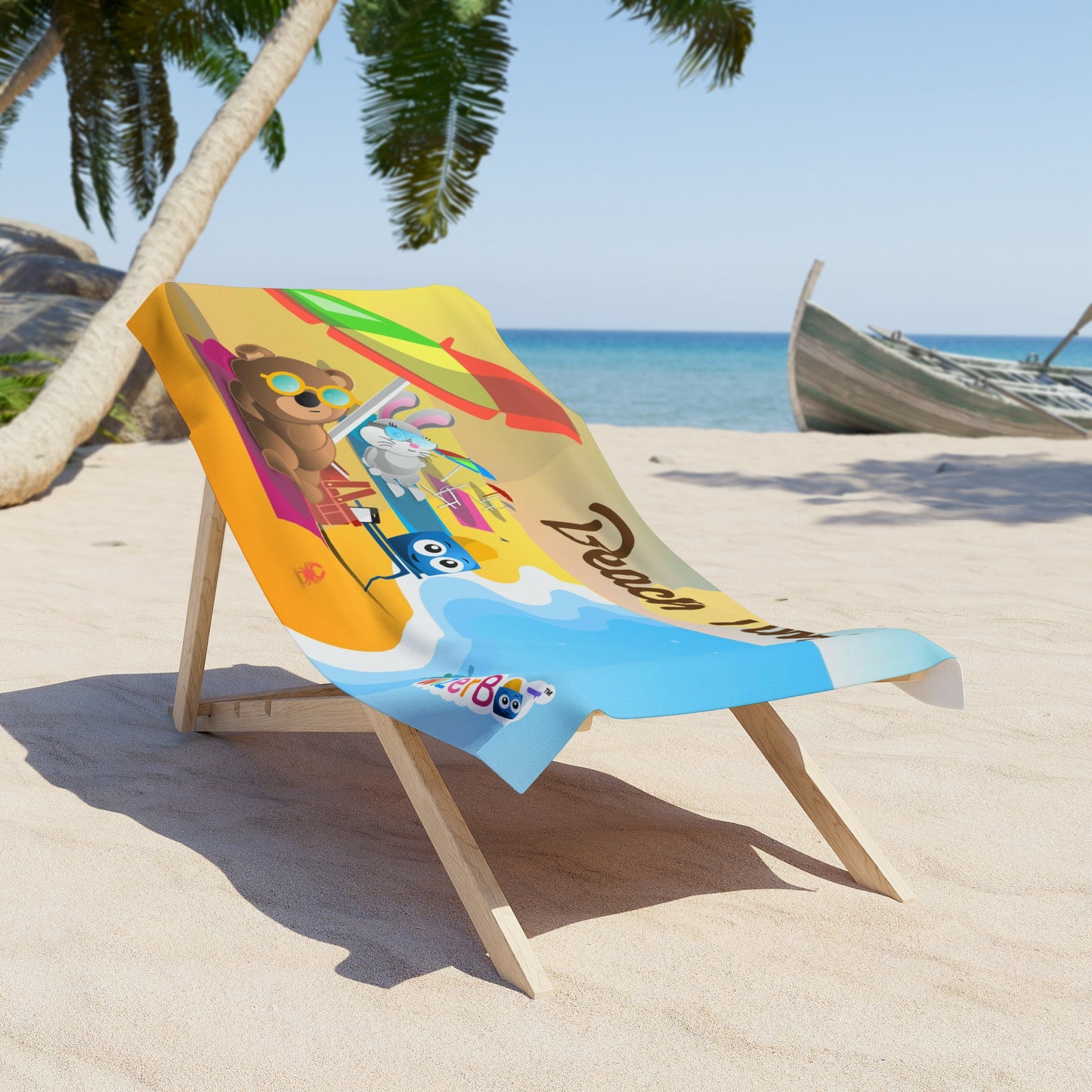 WizerBot™ Beach Towel Beach Time (Home Supplies)