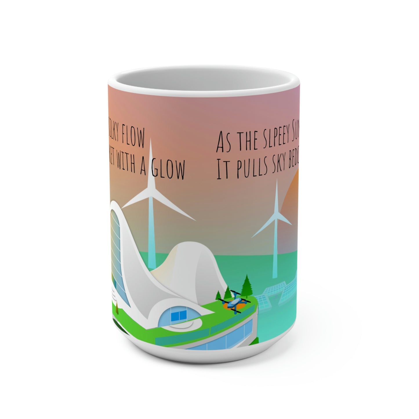 WizerBot™ Ben's Purple Sky Poem Mug 15oz