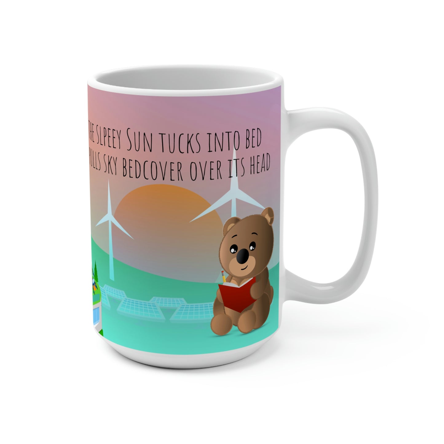 WizerBot™ Ben's Purple Sky Poem Mug 15oz